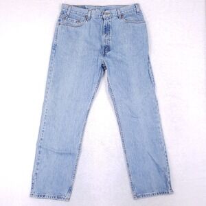 Levi's 505 Regular Fit Straight Leg Jeans 38x30 Light Wash